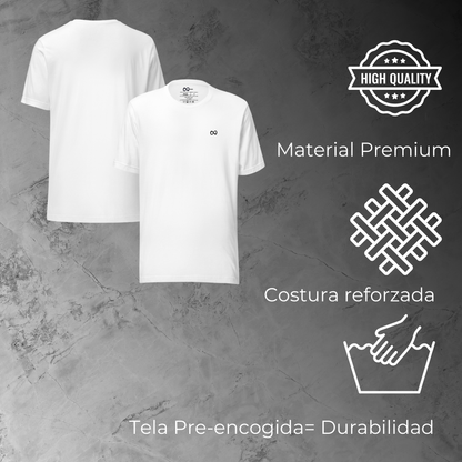 Playera MC con Logotipo Bordado Hombre Blanco