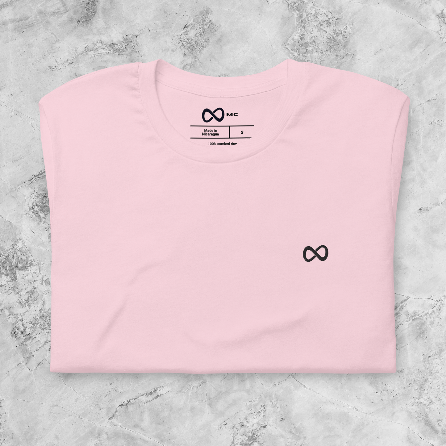 Playera MC con Logotipo Bordado Hombre Rosa