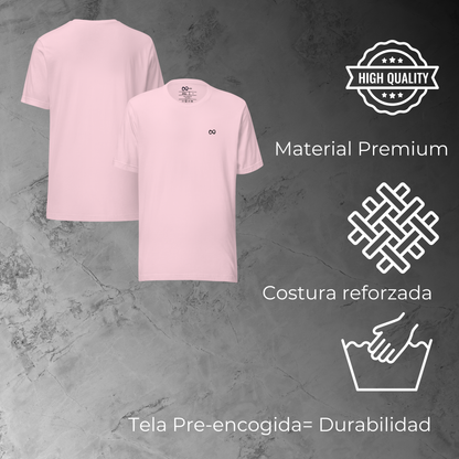 Playera MC con Logotipo Bordado Hombre Rosa